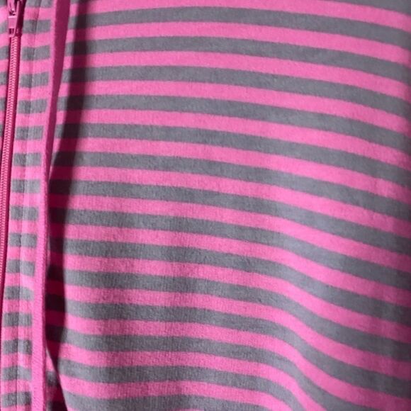 Victoria’s Secret Pink & Gray Striped Full Zip Hoodie - Picture 5 of 9